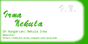 irma nekula business card